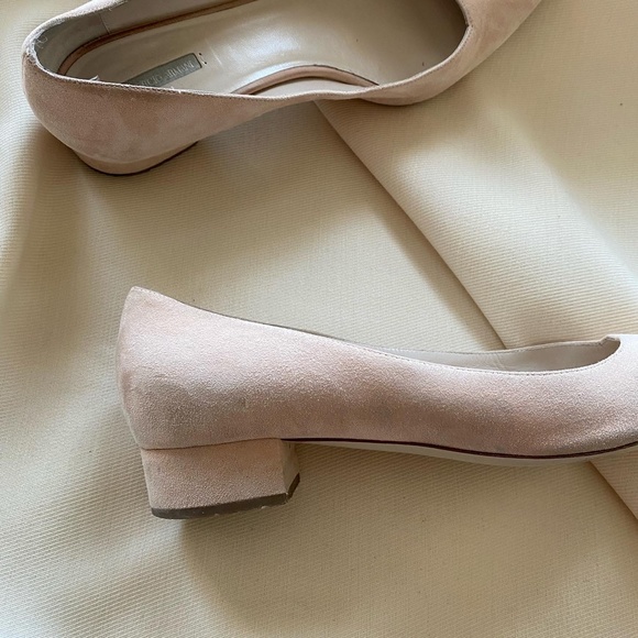 Armani Ballet Pink Suede Flats, size 38.5 - Picture 2 of 9